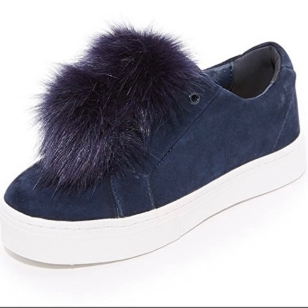 Sam Edelman Navy Pom Pom shoes